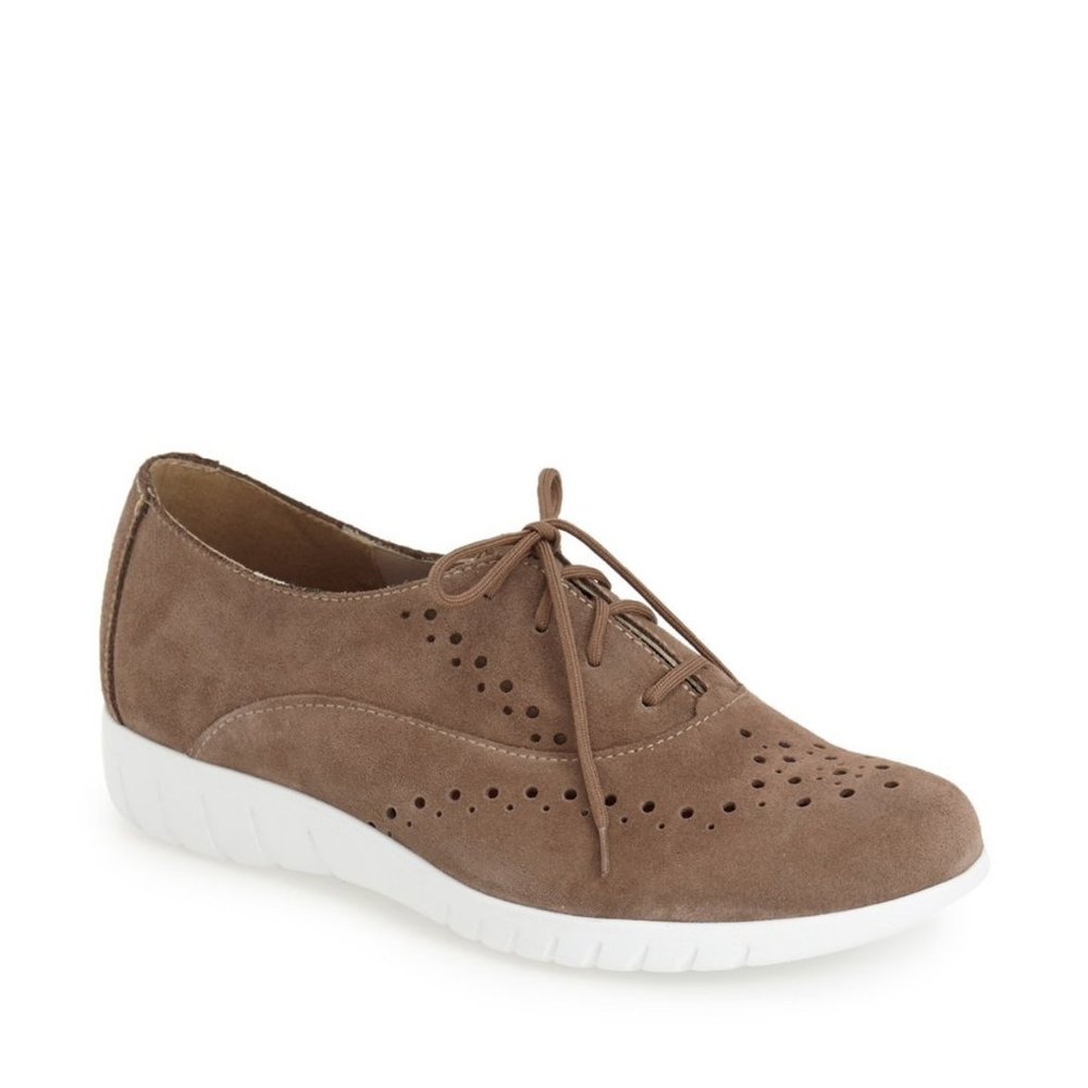 Munro NEW Shoes Perf Suede Leather Oxford Sneakers NIB Comfort Wedge Women's 10